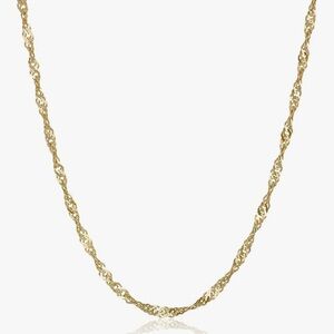 New REAL GOLD 24” Singapore Chain, 10K Yellow Gold